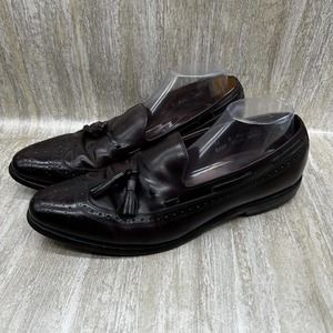 Allen Edmonds Manchester Mens 11B Merlot Burnished Wingtip Tassel Loafers‎ Shoes